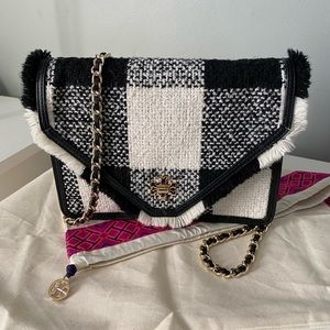 Tory Burch tweed Kira convertible bag